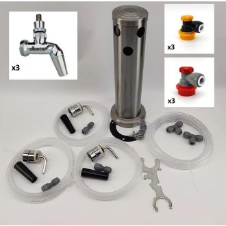 Three Tap Font Kit with NukaTap SS and duotight Ball Lock Disconnects